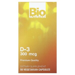 Bio Nutrition D-3 300 mcg 50 Cápsulas Vegetarianas