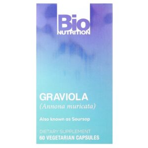 Bio Nutrition Graviola 60 Cápsulas Vegetarianas (750 mg por Cápsula)