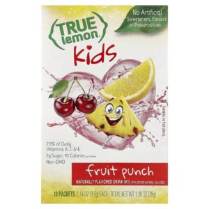 True Citrus True Lemon® Mistura para Bebida para Crianças Ponche de Frutas 10 Embalagens de 39 g (014 oz) Cada