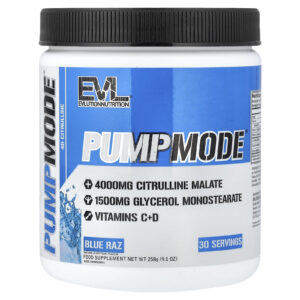 EVLution Nutrition PumpMode® Blue Raz 258 g (91 oz)