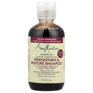 SheaMoisture Óleo de Rícino Preto Jamaicano Shampoo para Fortalecimento e Restauração 95 ml (32 fl oz)