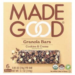 MadeGood Barra de Granola Biscoitos e Creme 6 Barras 24 g (085 oz) Cada