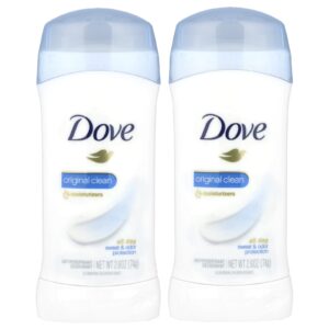 Dove Desodorante Antitranspirante Original Clean 2 Unidades 74 g (26 oz) Cada