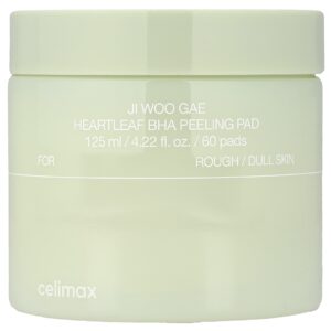 Celimax Disco Esfoliante de BHA Heartleaf Ji Woo GAE 60 Discos 125 ml (422 fl oz)