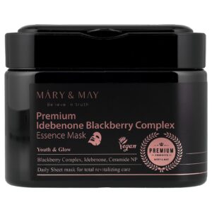 Mary & May Complexo de Amora Idebenone Premium Máscara Essencial de Beleza 20 Folhas 250 g (881 oz)