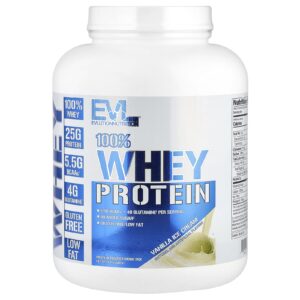 EVLution Nutrition 100% Proteína Whey Sorvete de Baunilha 2268 kg (5 lb)