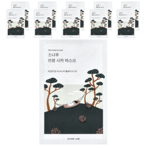 Round Lab Máscara de Beleza Cica Calmante para Pinho 10 Folhas 27 ml (091 fl oz) Cada