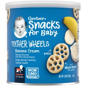 Gerber Teether Wheels Mais de 8 Meses Creme de Banana 42 g (148 oz)