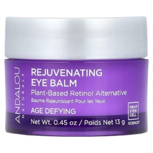 Andalou Naturals Bálsamo Rejuvenescedor para os Olhos Alternativa de Retinol à Base de Plantas Antienvelhecimento 13 g (045 oz)