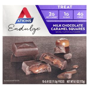 Atkins Tratar Chocolate ao Leite e Caramelo 15 Partes 115 g (041 oz) Cada