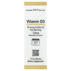 California Gold Nutrition Vitamina D3 Cítricos 30 ml (1 fl oz)