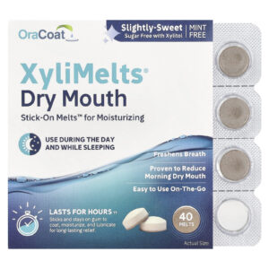 OraCoat XyliMelts® Boca Seca Ligeiramente Doce 40 Derretimentos