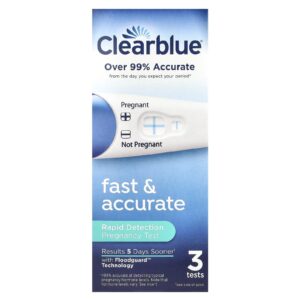 Clearblue Teste de Detecção Rápida de Gravidez Rápido e Preciso 3 Testes