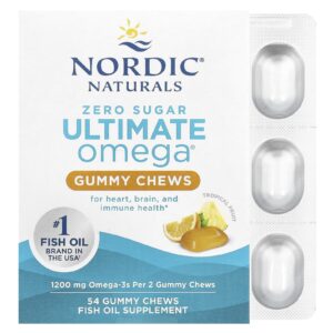 Nordic Naturals Ultimate Omega® Gomas Mastigáveis Frutas Tropicais 1.200 mg 54 Gomas Mastigáveis (600 mg por Goma)
