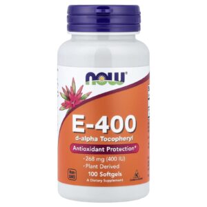 NOW Foods E-400 268 mg (400 UI) 100 Cápsulas Softgel