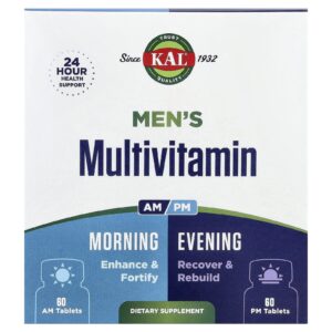KAL Multivitamínico para Homens Manhã e Noite 2 Unidades 60 Comprimidos Cada