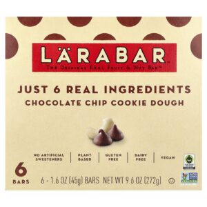 Larabar Real Fruit & Nut Bar™ Massa de Biscoito com Lascas de Chocolate 6 Barras 45 g (16 oz) Cada