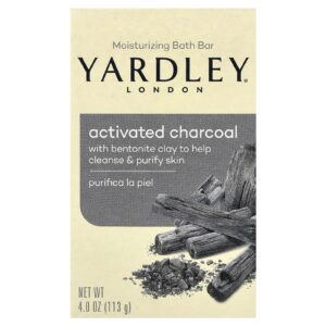 Yardley London Sabonete em Barra Hidratante para Banho Carvão Ativado 113 g (4 oz)