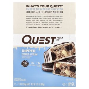Quest Nutrition Barra de Proteína Biscoitos Mergulhados e Creme 12 Barras 50 g (176 oz) Cada