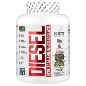 PERFECT Sports Diesel Isolado de Whey da Nova Zelândia Chocolate Triplamente Rico 227 g (5 lbs)