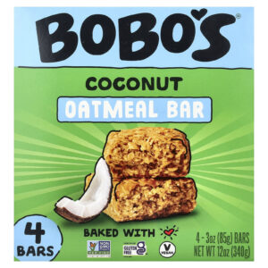 Bobos Oat Bars Barra de Aveia Coco 4 Barras 85 g (3 oz) Cada