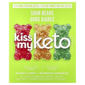 Kiss My Keto Gomas Doces Azedos 8 Sacos 25 g (088 oz)