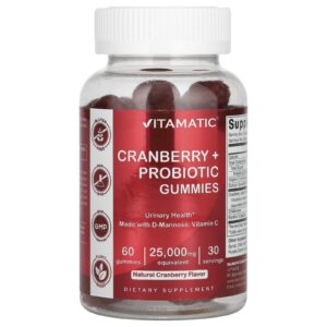 Vitamatic Gomas de Cranberry + Probióticos Cranberry Natural 60 Gomas