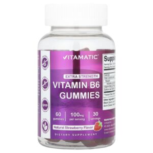 Vitamatic Vitamina B6 Morango Natural 60 Gomas (50 mg por Goma)