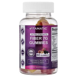 Vitamatic Gomas de Fibra Frutos Silvestres Naturais Peace & Morango 60 Gomas
