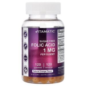 Vitamatic Ácido Fólico Laranja Natural 1 mg 120 Gomas