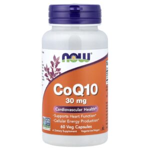 NOW Foods CoQ10 30 mg 60 Cápsulas Vegetais