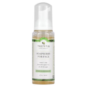Tree To Tub Sabonete Facial Suave em Espuma de Sapindus para Limpeza Sem Óleo pH Equilibrado para Pele Oleosa e Sensível Hortelã-Pimenta do Despertar 120 ml (4 fl oz)