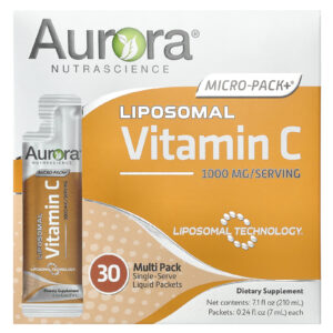 Aurora Nutrascience Micro-Pack+® Vitamina C Lipossomal 30 Embalagens 7 ml (024 fl oz) Cada