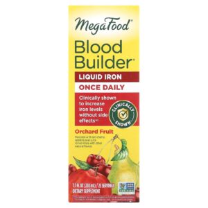 MegaFood Ferro Líquido para Construção de Sangue Uma Vez ao Dia Fruta de Pomar 230 ml (77 fl oz)