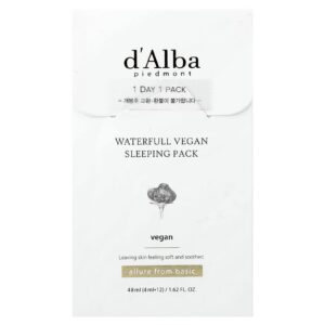 dAlba Pacote Vegano para Dormir da Waterfull 12 Embalagens 4 ml (013 fl oz) Cada