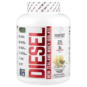 PERFECT Sports Diet® Isolado de Whey da Nova Zelândia Baunilha Francesa 227 kg (5 lb)