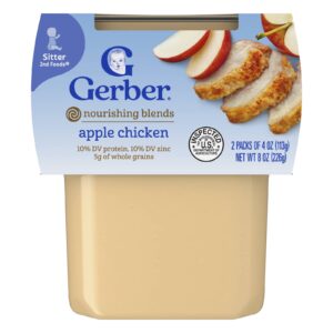 Gerber Misturas Nutritivas 2nd Foods® Frango com Maçã 2 Unidades 113 g (4 oz) Cada