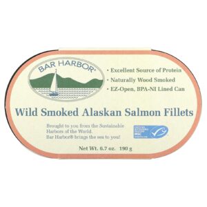 Bar Harbor Filetes de Salmão Selvagem Defumado do Alasca 190 g (67 oz)