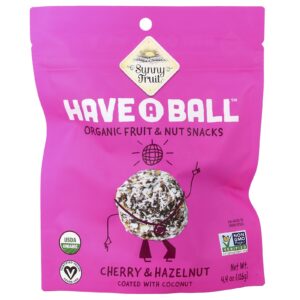 Sunny Fruit Tenha A Ball™ Lanche de Frutas e Nozes Orgânicas Cereja e Avelã 126 g (44 oz)