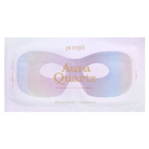 Petitfee Aura Quartz Máscara de Hidrogel para a Zona dos Olhos Lavanda Iridescente 1 Máscara 9 g