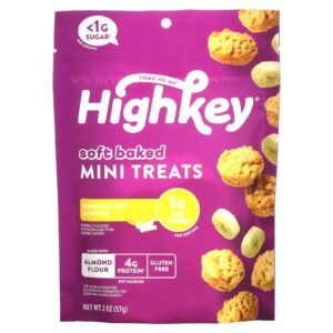 HighKey Mini Guloseimas Assadas Suaves Muffin de Banana e Noz 57 g (2 oz)