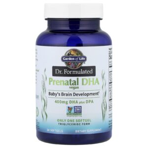 Garden of Life Dr. Formulado DHA Pré-natal Vegano 400 mg 30 Cápsulas Softgel