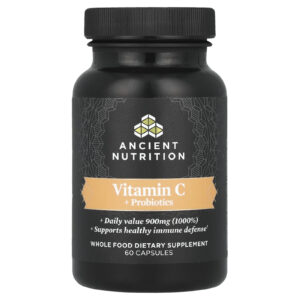 Ancient Nutrition Vitamina C + Probióticos 60 Cápsulas