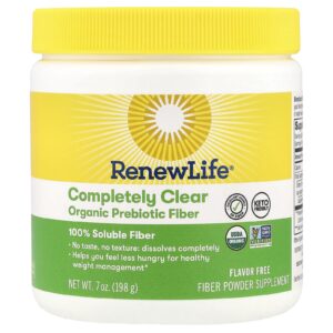 Renew Life Fibra Prebiótica Orgânica Completely Clear Sem Sabor 198 g (7 oz)