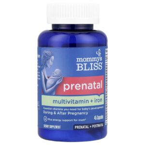 Mommys Bliss Multivitamínico + Ferro Pré-natal 45 Cápsulas