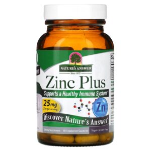 Natures Answer Zinco Plus 25 mg 60 Cápsulas Vegetarianas