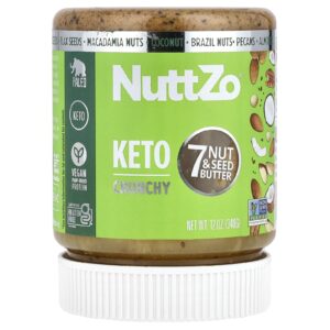 Nuttzo Cetogênica 7 Nozes e Manteiga de Sementes Crocante 340 g (12 oz)
