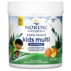 Nordic Naturals Multivitamínico em Gomas Sem Açúcar para Crianças A Partir de 4 Anos de Idade Laranja e Limão-siciliano 120 Gomas