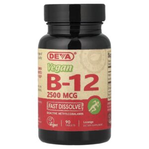 Deva B-12 Vegano Dissolução Rápida 2.500 mcg 90 Comprimidos