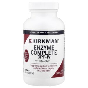 Kirkman Labs Enzimas DPP-IV Completas com ISOGEST® 180 Cápsulas